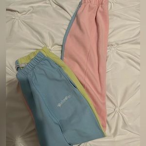 multi colored sweats